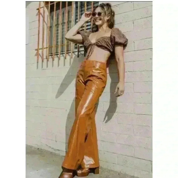 Free People Star Crossed Lovers Straight in Brown Size 12 - Picture 2 of 6